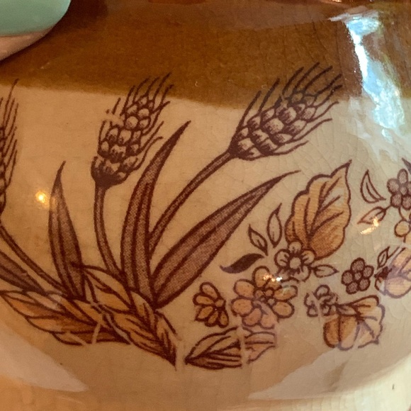 1970's Brown Glaze Wheat Flower Taiwan Stoneware Small Vase - Picture 7 of 7